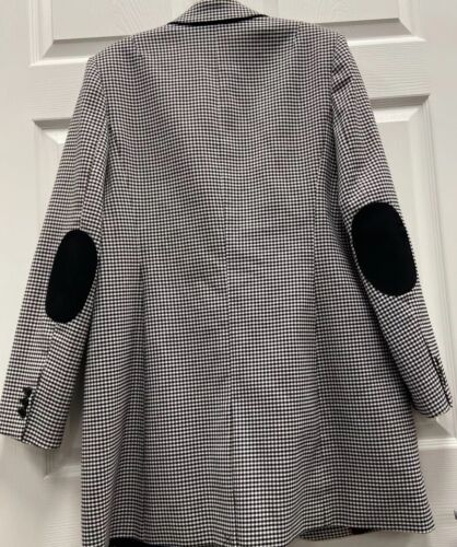 Tommy Hilfiger Womens Black and White Checkered Blazer Coat Size 12 - Image 5