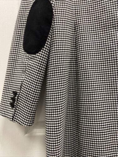 Tommy Hilfiger Womens Black and White Checkered Blazer Coat Size 12 - Image 7