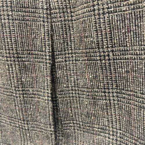 Vintage GEOFFREY BEENE Sport Brown Tweed A Line Midi Skirt Size 8 Leather Trim - Image 6