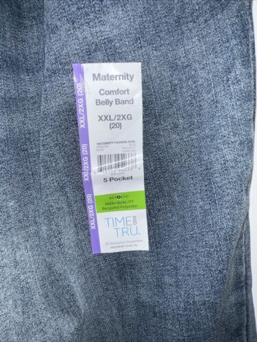 Time And Tru Distressed Maternity Jeans 5 Pocket Size XXL 20 New - Image 2