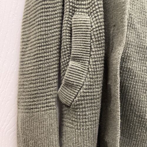 American Eagle Waffle Knit Shacket Jacket Button Up Size Medium Army Green - Image 9