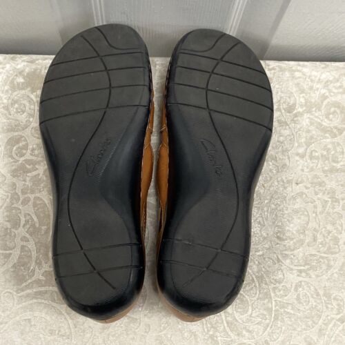 Clarks Women's Size 7M Sonoma Lt Brown Leather Loafers Shoes - Image 4