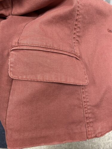 Vtg Peyton Jensen Womens Canvas Blazer Jacket Size Small Pinkish Red Rose Rust - Image 6