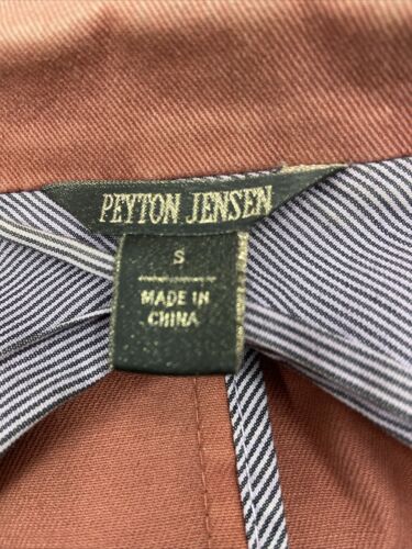 Vtg Peyton Jensen Womens Canvas Blazer Jacket Size Small Pinkish Red Rose Rust - Image 7