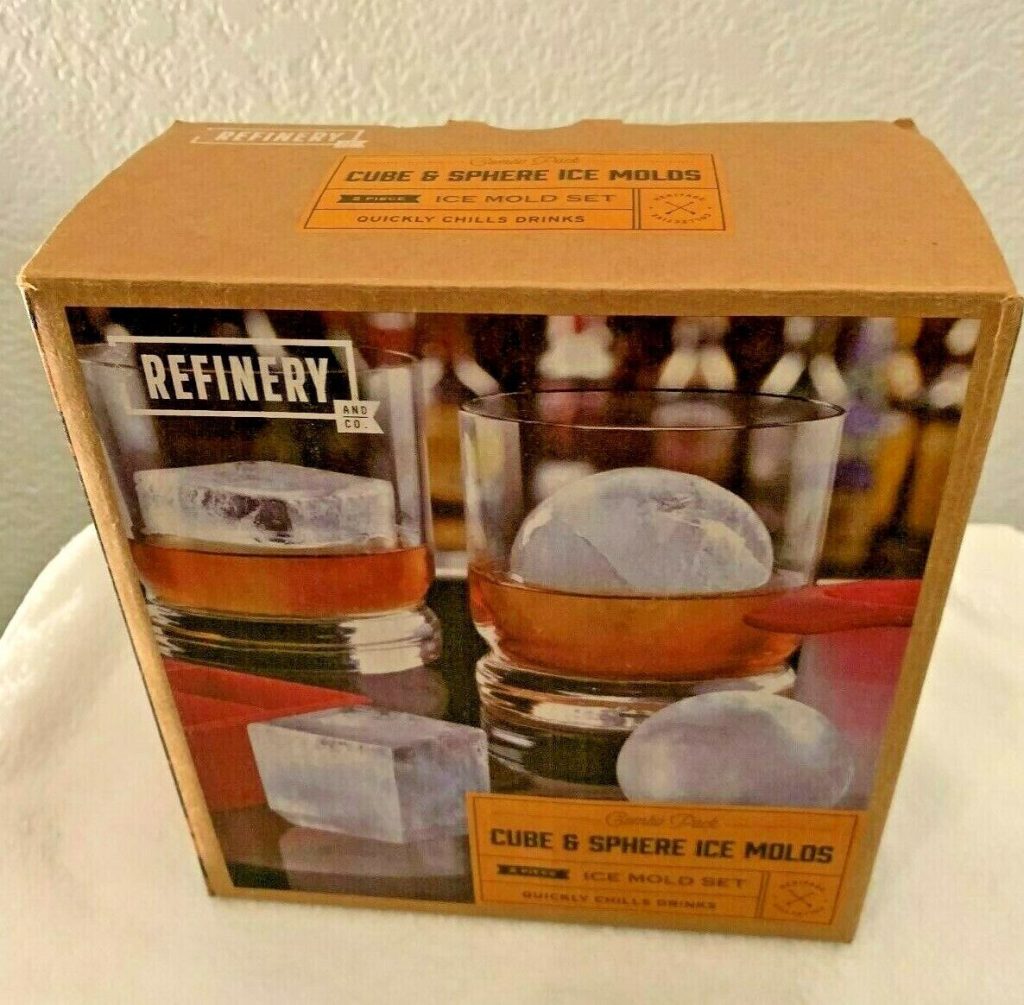 Refinery and Co. Combo Pack Cube & Sphere Ice Molds Quickly Chills Drinks NEW Main Image