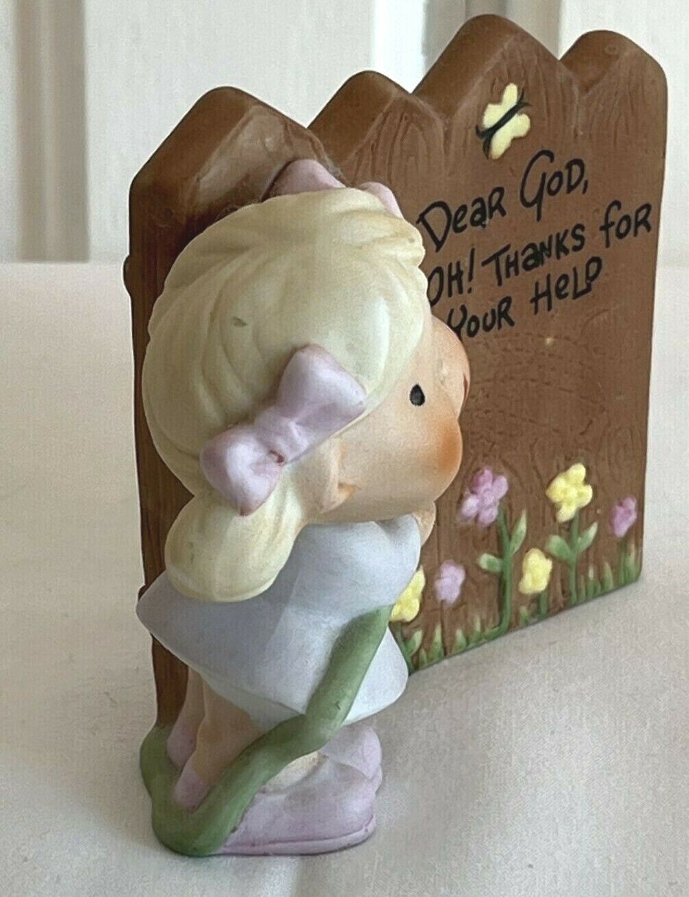 Dear God Kids Figurine, 1982. Dear God, Oh! Thanks For Your Help Enesco - Image 3