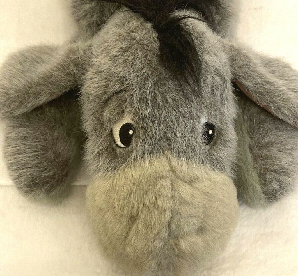 Vintage Walt Disney World Eeyore Plush Removable Tail Stuffed Beanie Eeyore 16" Main Image