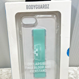 BodyGuardz SlideVue Case for Apple iPhone 7/8 Green Collapsible Fingerloop NWB