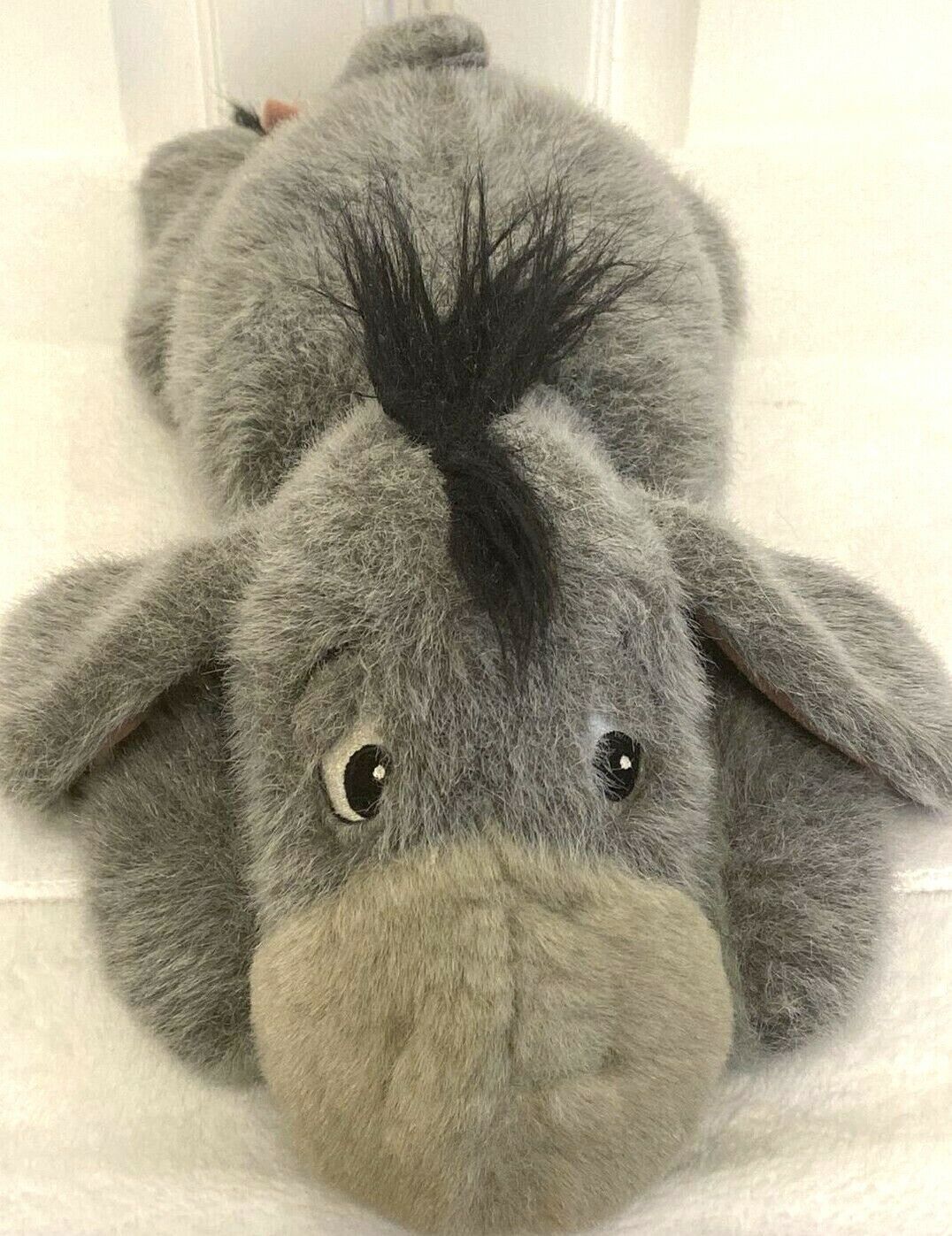 Vintage Walt Disney World Eeyore Plush Removable Tail Stuffed Beanie Eeyore 16" - Image 2