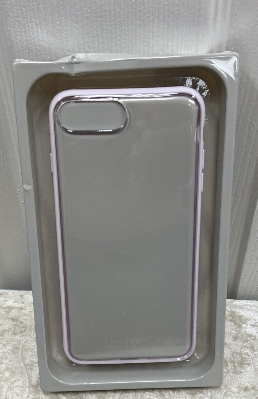 Heyday Phone Case for Apple iPhone 6,7,8 Plus (Silicone Lt.Pink/Clear)~ New!