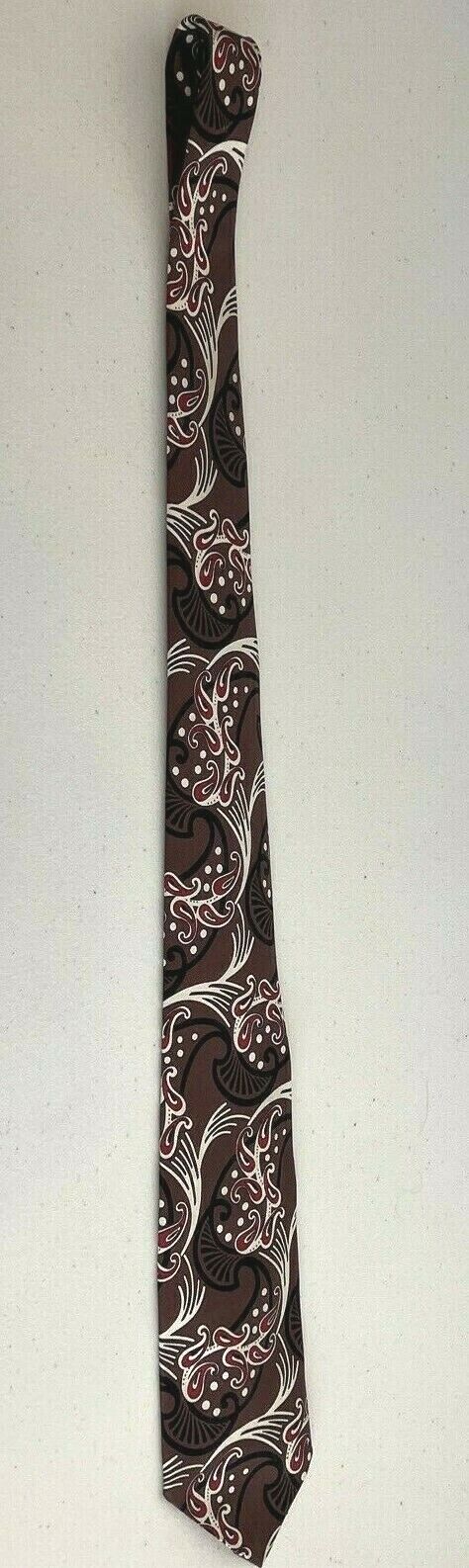 Polo by Ralph Lauren Brown Silk Men's Neck Tie W: 3 3/4" by L: 58 " made in USA - Image 4