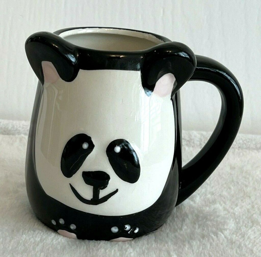 Panda Mug Ceramic By Great Gatherings 3D Face with Tail on the Back Main Image