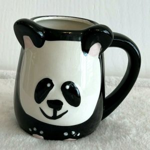 Panda Mug Ceramic By Great Gatherings 3D Face with Tail on the Back