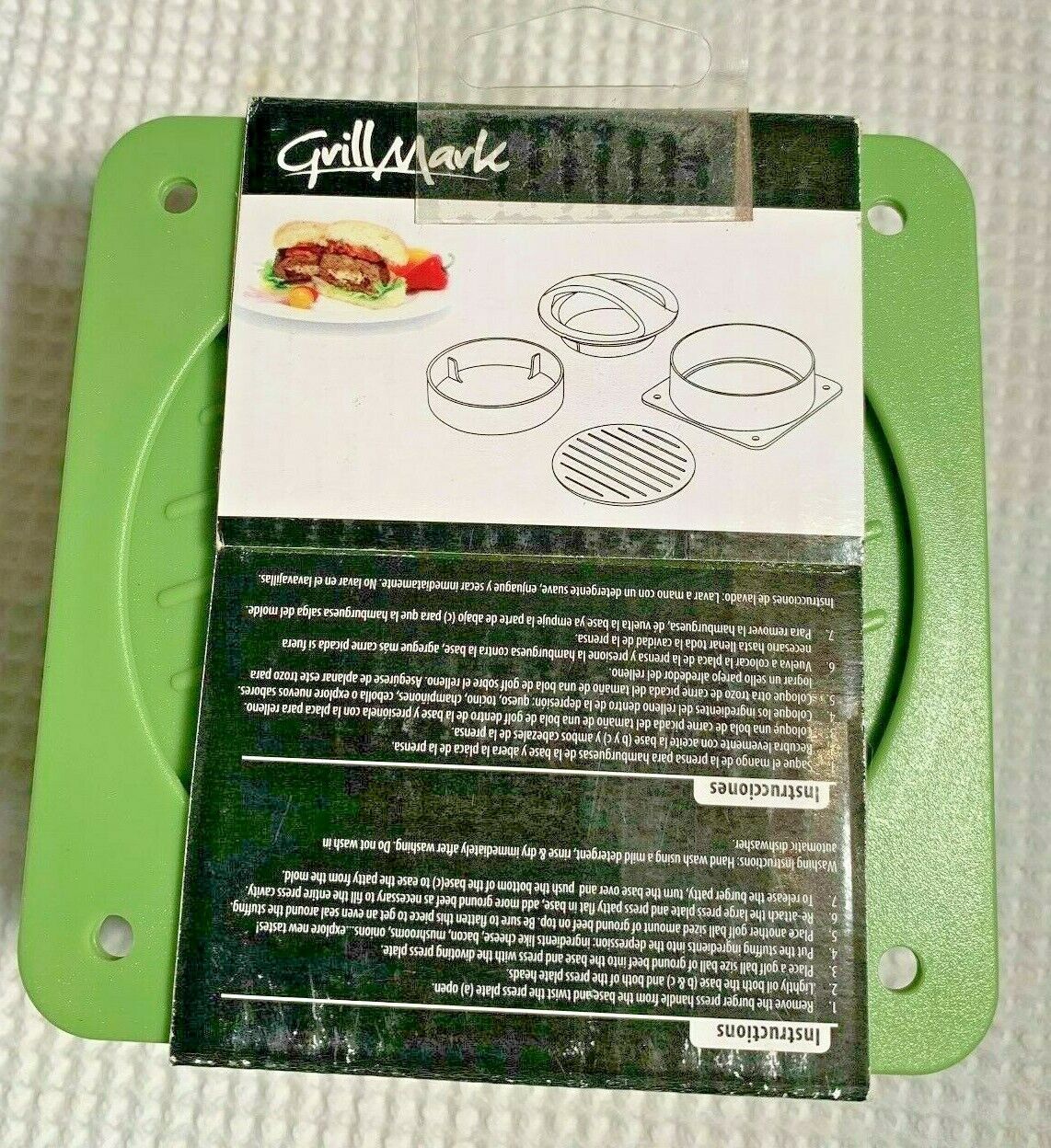 Grill Mark Plastic Burger Press Green= Brand New - Image 2