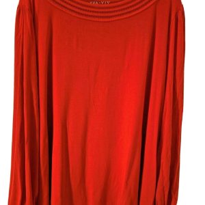 Ava & Viv Red Long Sleeve Plus Size Shirt Size 3X