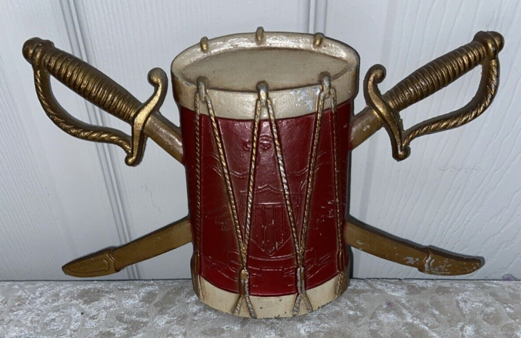 Vintage Sexton USA #576 Metal Drum & Sword with Eagle Wall Decoration Main Image