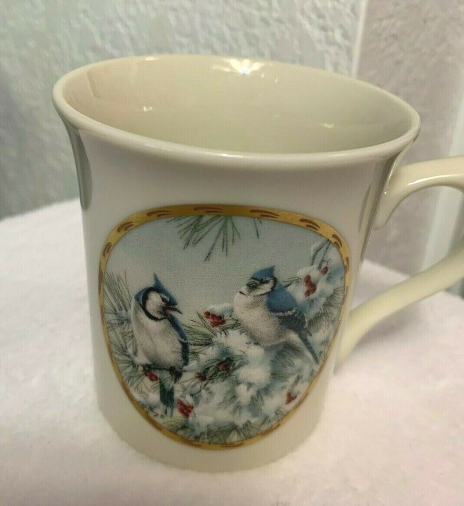 2 Lenox  Natures Collage McClung Ltd Edition coffee mugs different designs 94&95 Main Image