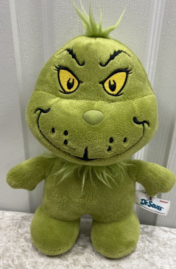 Aurora Dr. Suess Grinch Baby 9” Plush Toy How The Grinch Stole Christmas Movie Main Image