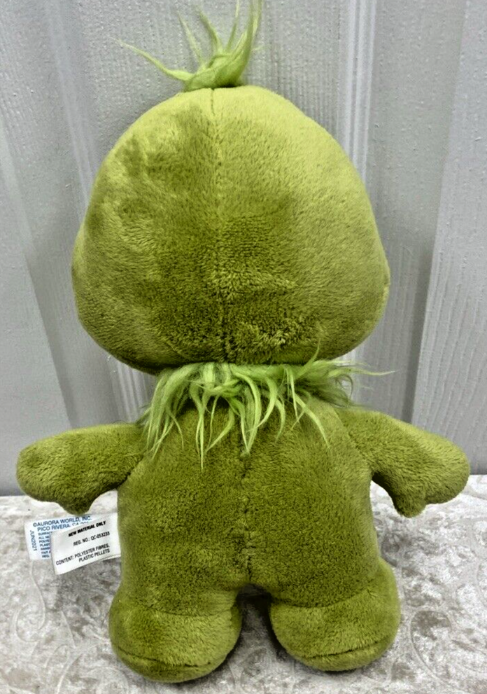 Aurora Dr. Suess Grinch Baby 9” Plush Toy How The Grinch Stole Christmas Movie - Image 6