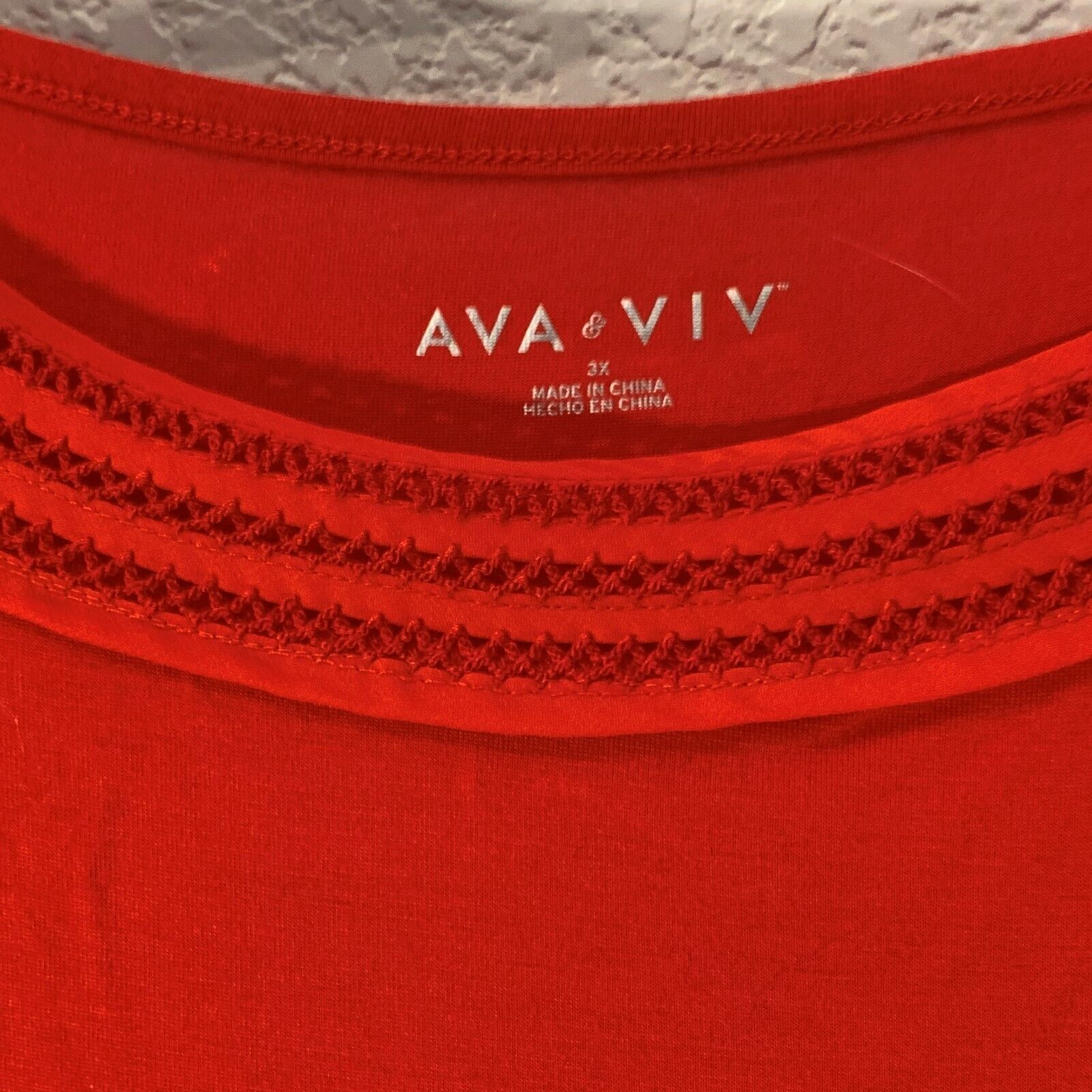 Ava & Viv Red Long Sleeve Plus Size Shirt Size 3X - Image 4