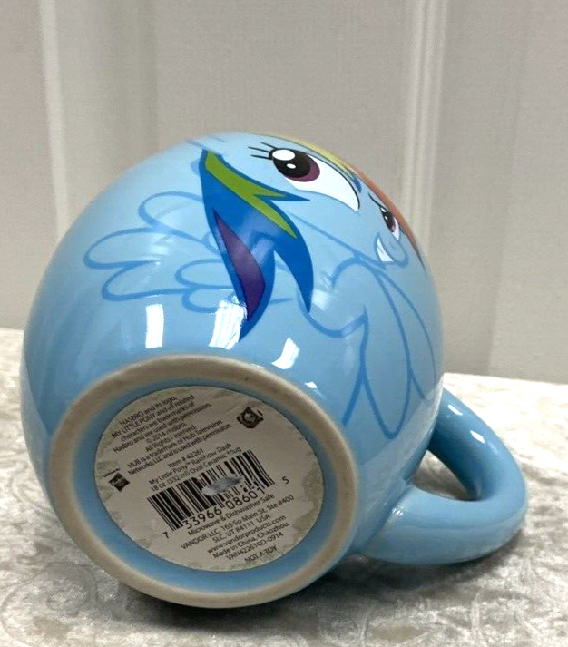 MY LITTLE PONY Coffee Mug RAINBOW DASH Large Blue Vandor 2014 Hasbro - Image 4