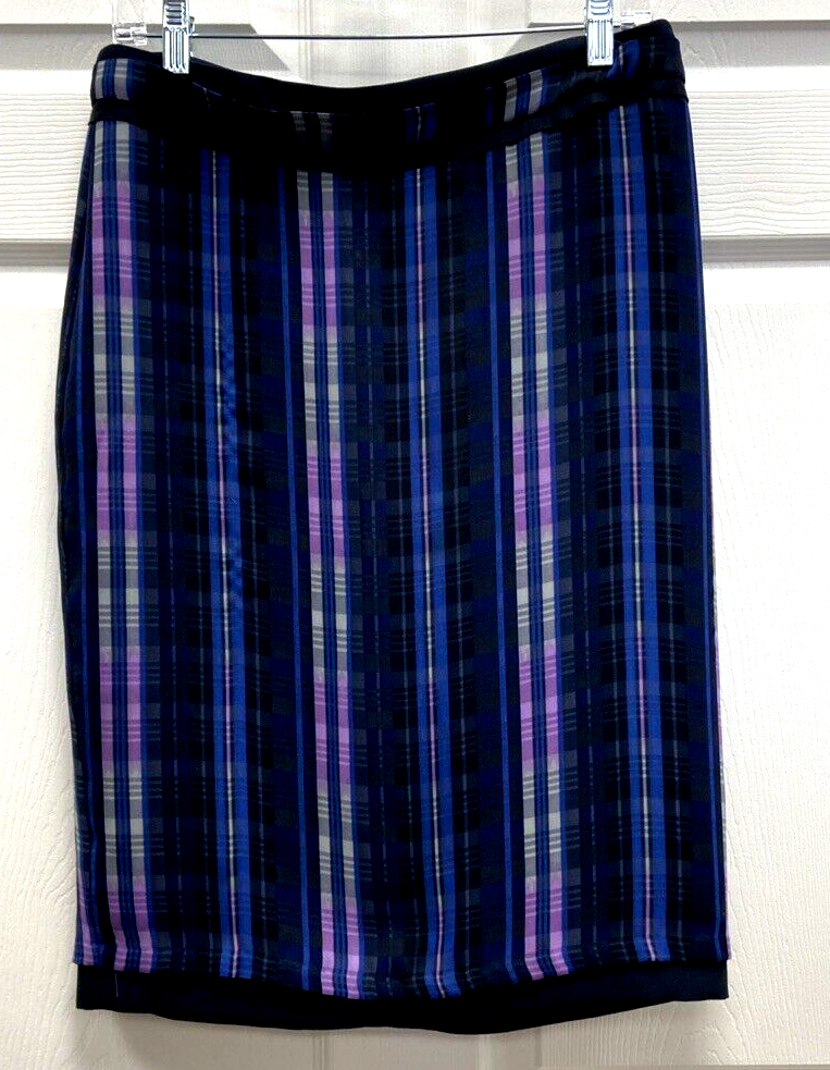 Banana Republic Purple And Blue Striped Skirt Size 6