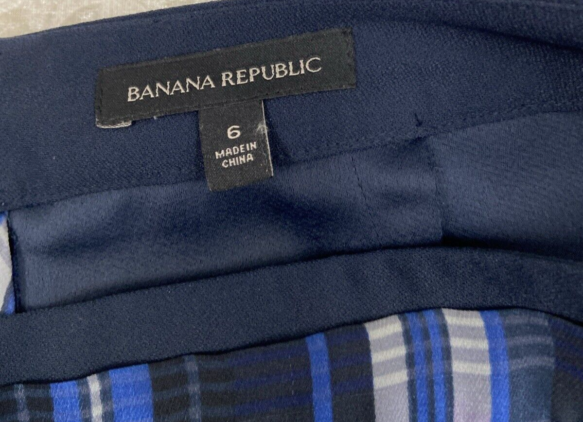 Banana Republic Purple And Blue Striped Skirt Size 6 - Image 4