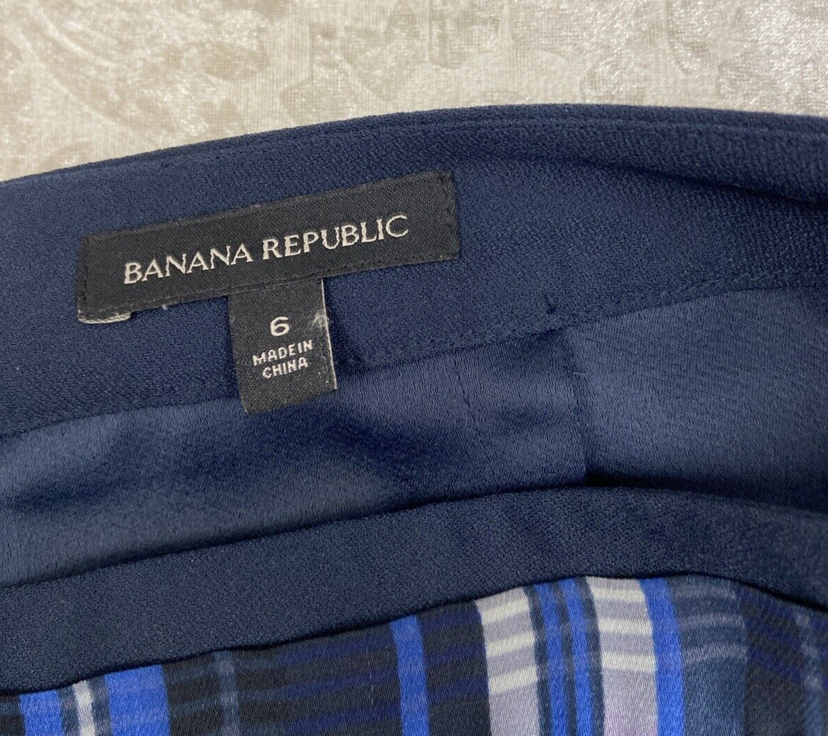 Banana Republic Purple And Blue Striped Skirt Size 6 - Image 5