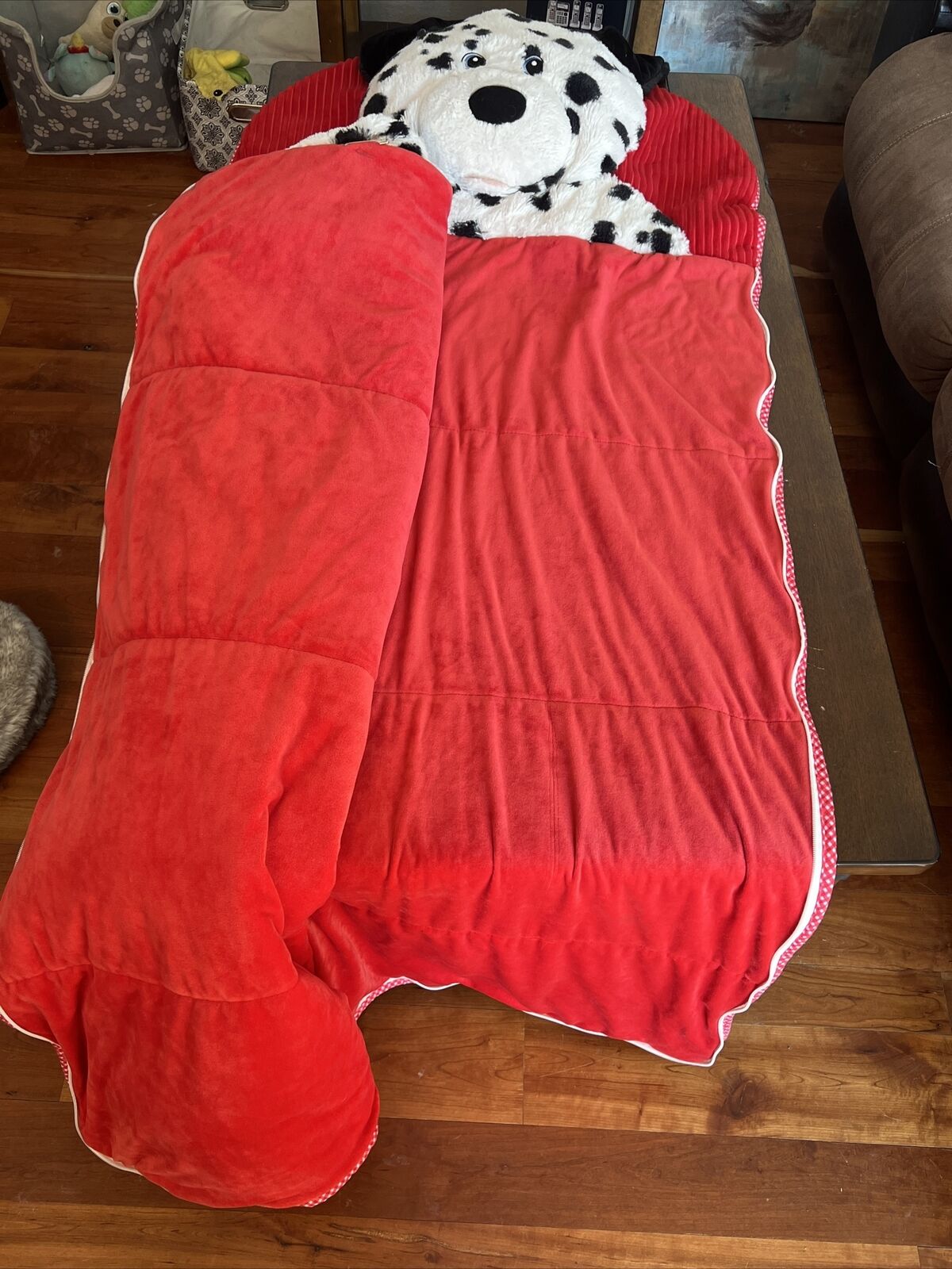 Hug Fun Slumber Bag Dalmatian Dog Plush Zip Up Sleeping Sleep Super Sweet!!! - Image 6