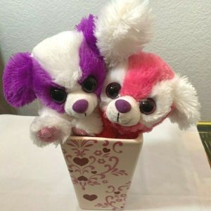 Wild Republic-Switch A Rooz-Reversible Plush-Puppy Dogs Hugs & Kisses W/ Vase