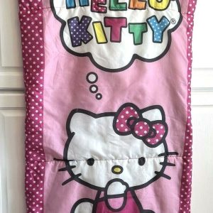 Hello Kitty Backpack w/ Sleeping Bag Pink Polka Dots Sanrio NWOT