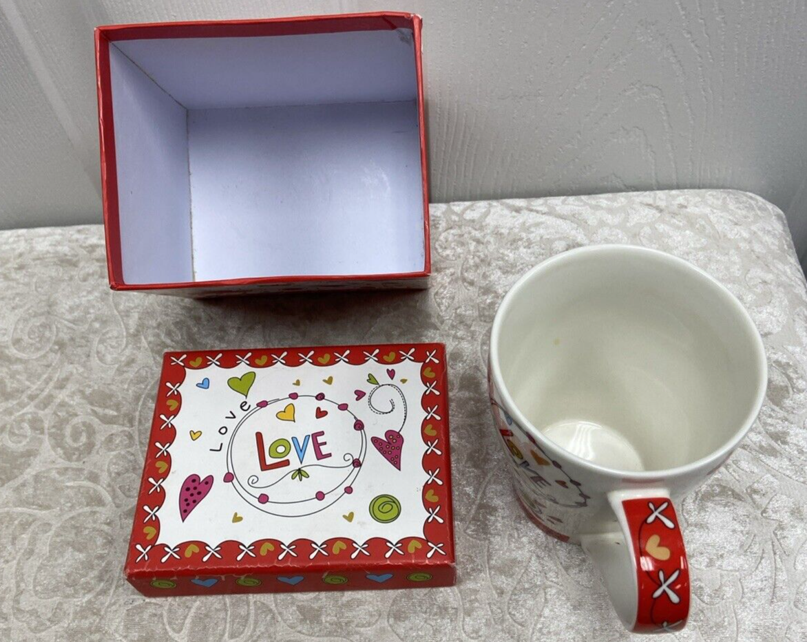 Porcelain Colorful Love with Hearts Mug in Matching Gift Box - Image 2