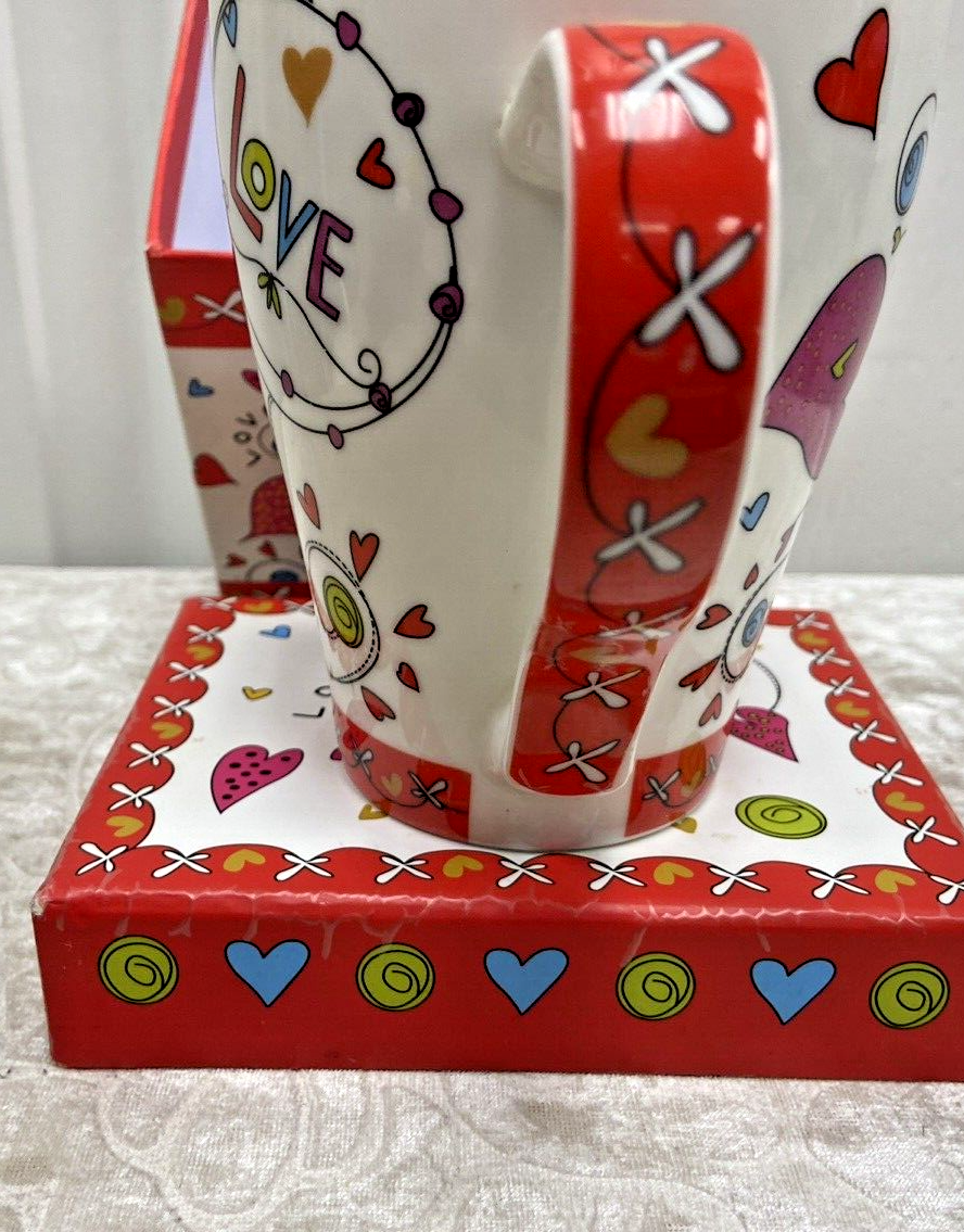 Porcelain Colorful Love with Hearts Mug in Matching Gift Box - Image 6