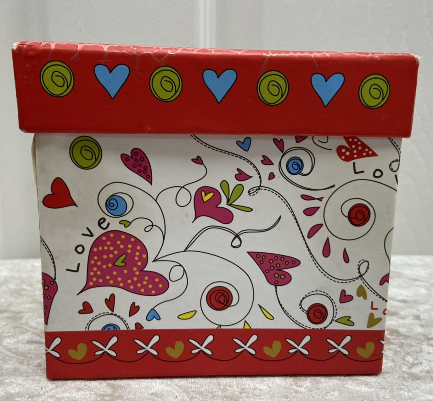 Porcelain Colorful Love with Hearts Mug in Matching Gift Box - Image 7