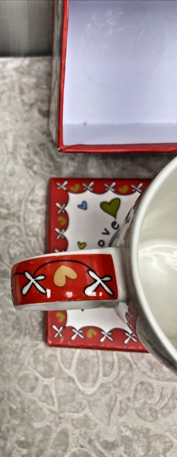 Porcelain Colorful Love with Hearts Mug in Matching Gift Box - Image 12