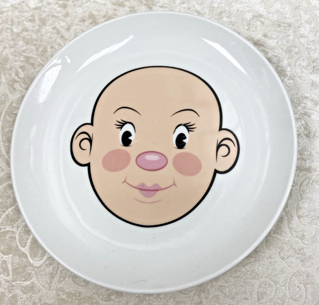 Fred & Friends Plays With His Food Ceramic Plate Childs Dinner Dish - 8.5” Main Image