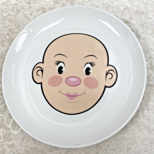 Fred & Friends Plays With His Food Ceramic Plate Childs Dinner Dish - 8.5”