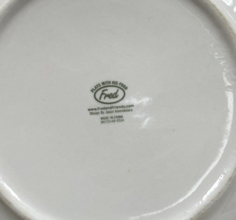 Fred & Friends Plays With His Food Ceramic Plate Childs Dinner Dish - 8.5” - Image 4