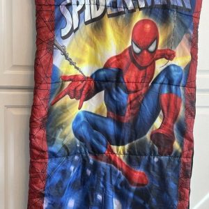 Marvel Ultimate Spiderman Youth Sleeping Bag 26 x 54" Spider Sense Red Blue Gray