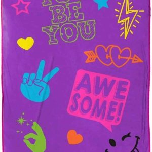 Franco Manufacturing Little Miss Matched 62" X 90" Plush Blanket "YOU BE YOU"