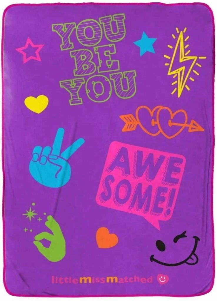 Franco Manufacturing Little Miss Matched 62" X 90" Plush Blanket "YOU BE YOU" Main Image