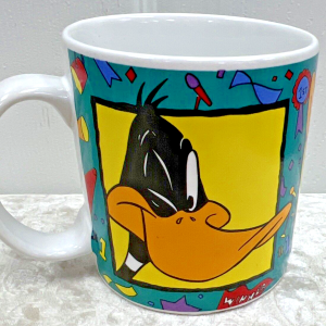 Vintage DAFFY DUCK  Mug  Looney Tunes Warner Bros 1994 Sakura Winner #1 1st
