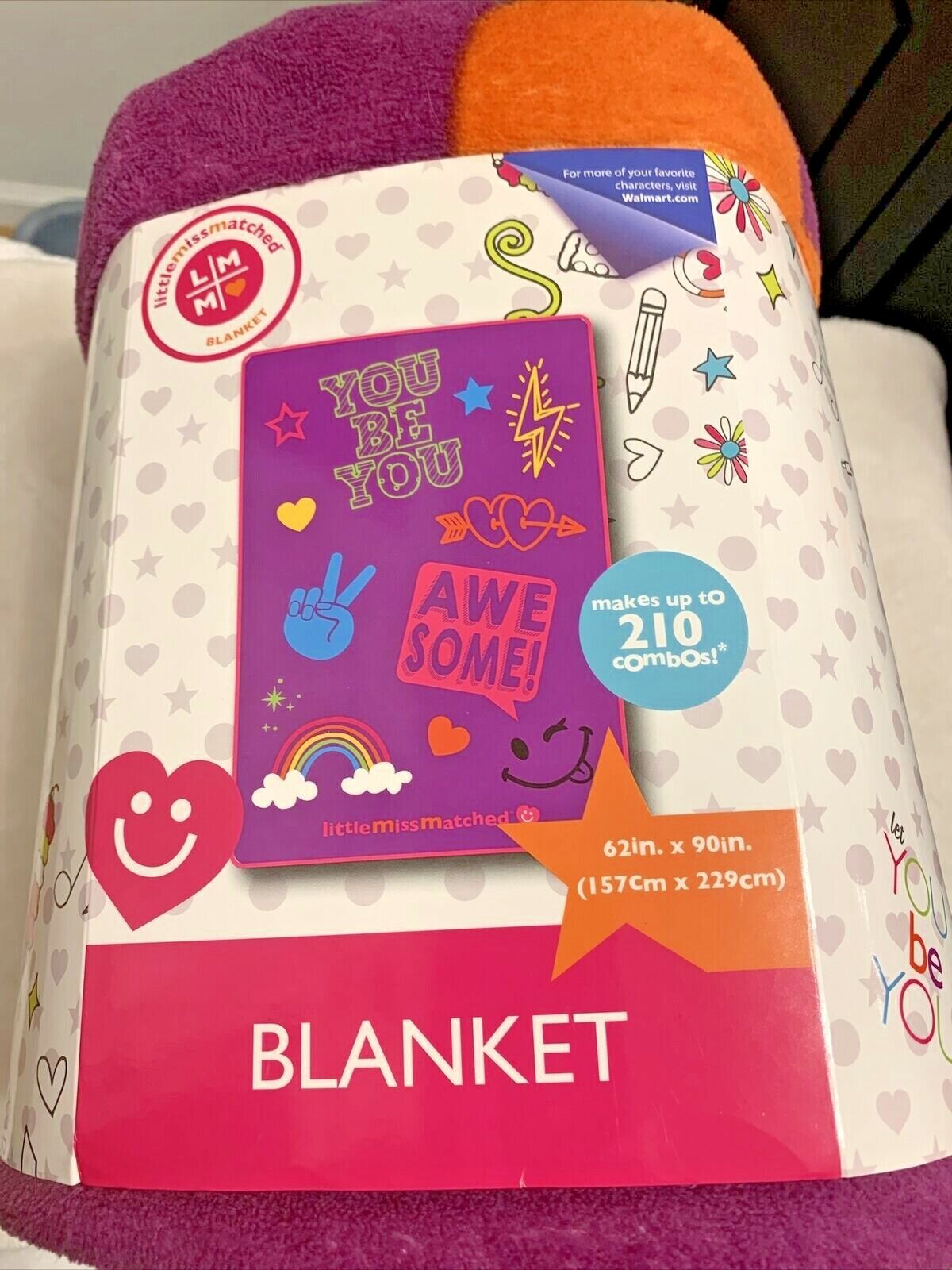Franco Manufacturing Little Miss Matched 62" X 90" Plush Blanket "YOU BE YOU" - Image 3