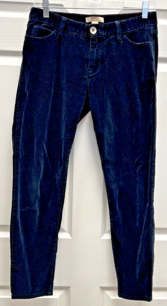 Vintage BANANA REPUBLIC Fine Corduroy Skinny Pants Navy Blue Size 27X27.5 Main Image