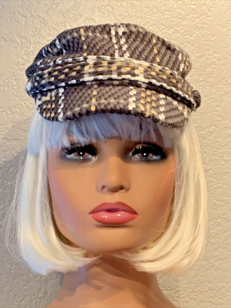 D&Y Multi Plaid Hat Newsboy Cap Adult/Teen 100% Acrylic David & Young OSFM Main Image