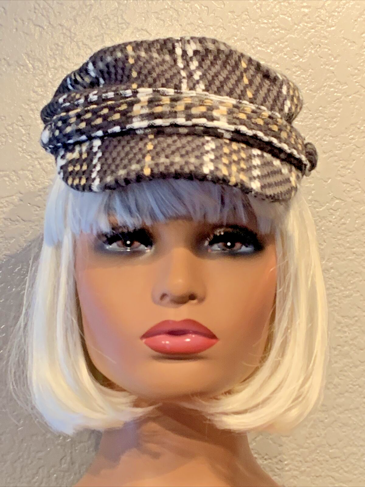 D&Y Multi Plaid Hat Newsboy Cap Adult/Teen 100% Acrylic David & Young OSFM
