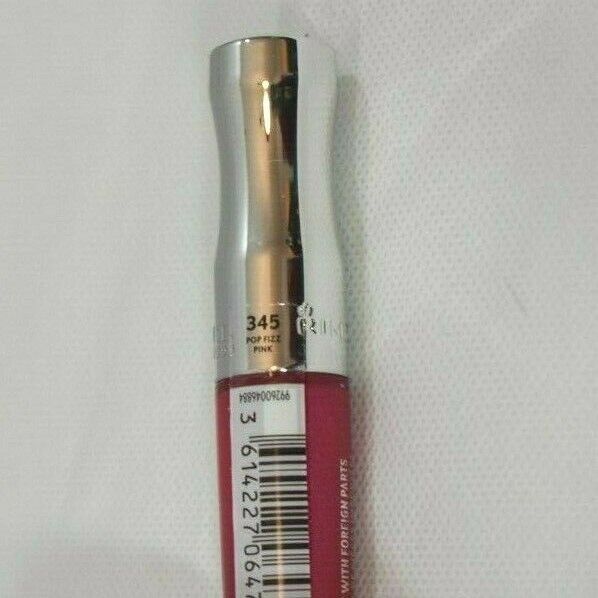 Rimmel Stay Glossy Lip Gloss Pop Fizz Pink 345 Good Stocking Stuffer - Image 5