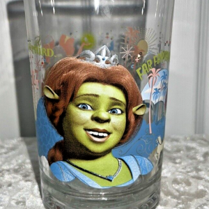 McDonald's 2007 Shrek the Third Glass Collector's Cup Fiona Dreamwork