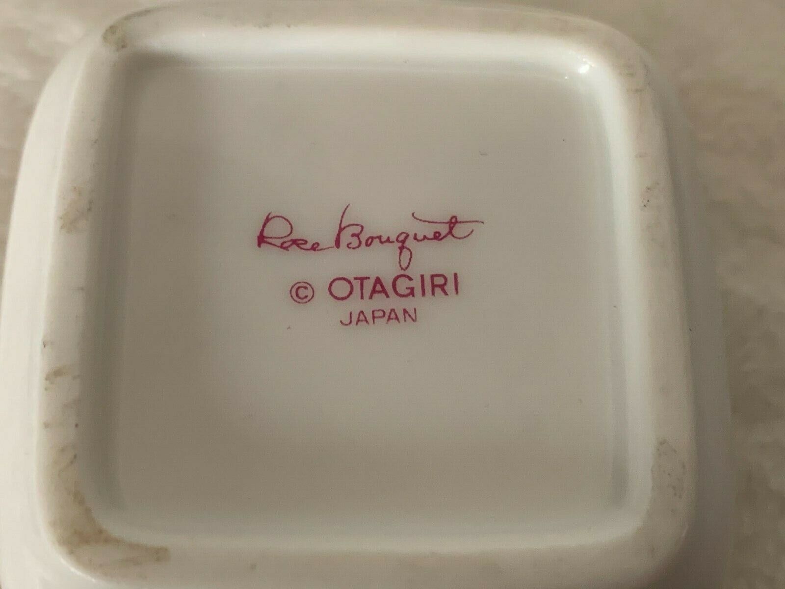 Vintage Otagiri Japan Ceramic Trinket Box Rose Bouquet Jewelry Box - Image 4