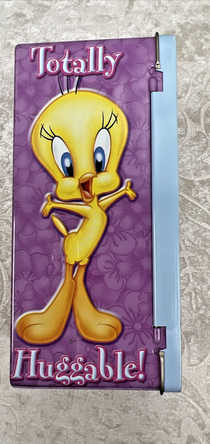 Looney Tunes Tweety Bird 2001 Pink Mini Locker Bank w Vintage Lock & Key EUC - Image 6
